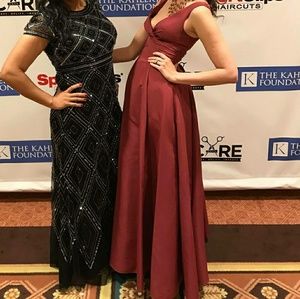 David's Bridal ruby red size 2